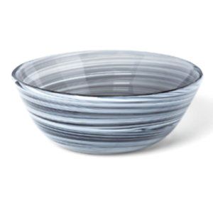 Project 62 Glass Decorative Bowl Smoke Marble (Gray & White)